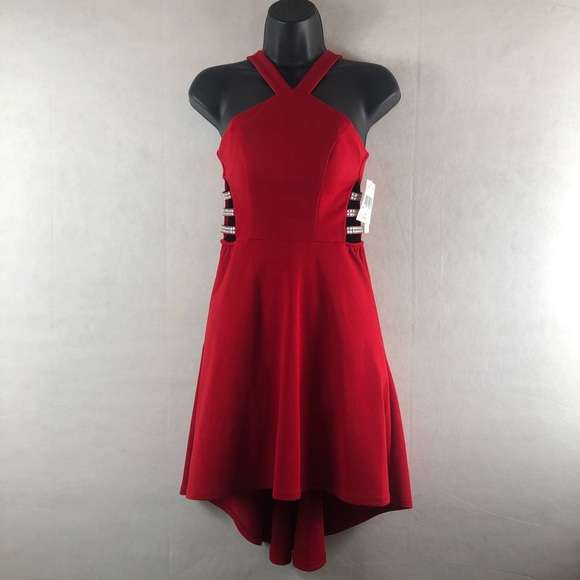 Xtraordinary high low size 1 red prom dress NWT - Picture 5 of 8